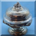S19. Covered silverplate serving dish. 